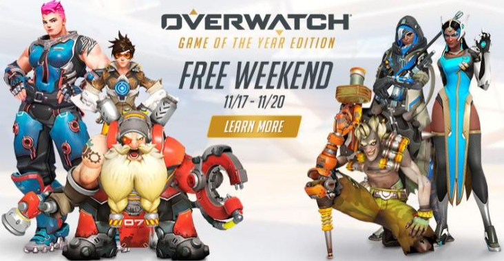 Fim de semana grátis de Overwatch 17-20 NOV