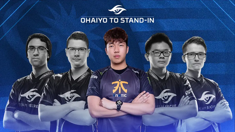 Ohaiyo irá ser substituto da Team Secret durante semi-final da ESL Genting