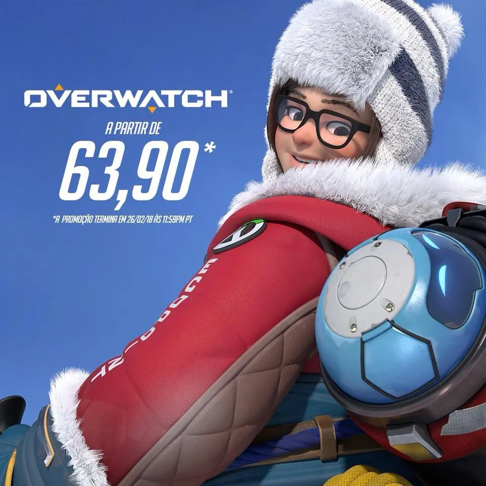 Promoção Overwatch de 159,99 por 63,90 mas somente até 26/02
