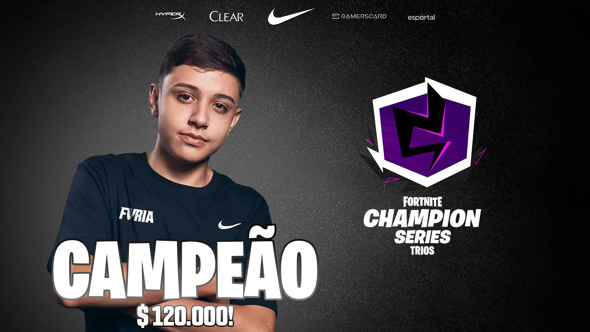 Trio brasileiro é campeão do servidor local da Fortnite Championship Series da Temporada X