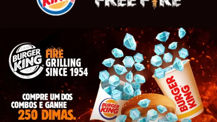 250 diamantes comprando combos do Burger King