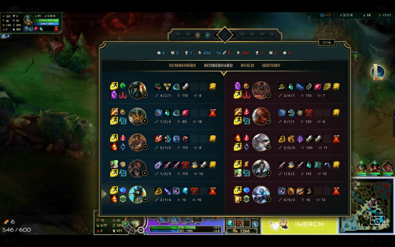 LoL: Nova ferramenta da Twitch permitira que seus espectadores vejam o scoreboard das partidas