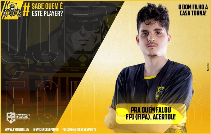 CS:GO: Evidence anuncia o retorno de fp1 a equipe
