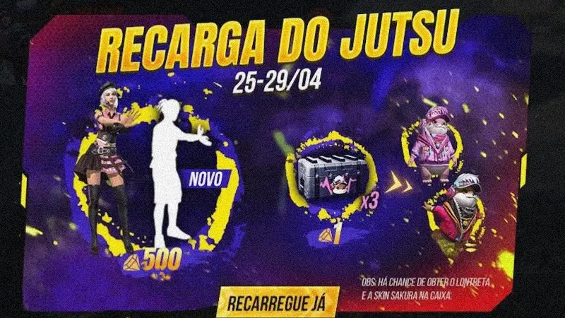 Free Fire: Novo Evento Royale do Jutsu