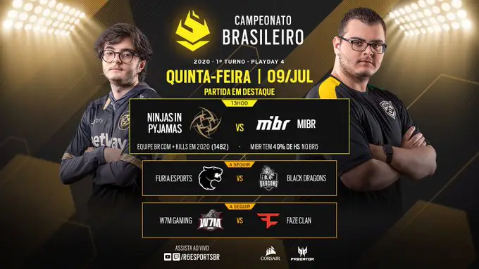 BR6: NiP e MIBR empatam o confronto da rodada; FaZe vence W7M 1 BR6: NiP e MIBR empatam o confronto da rodada; FaZe vence W7M