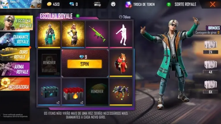 Free Fire: Escolha Royale está disponivel no servidor 1 Free Fire: Escolha Royale está disponivel no servidor