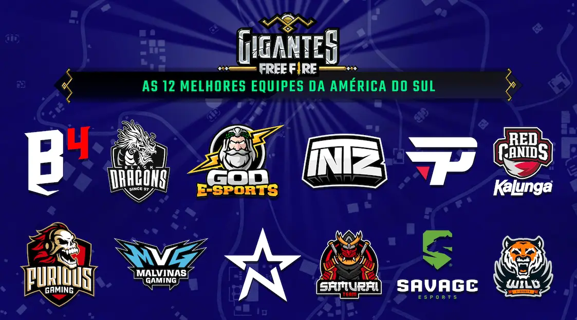 Gigantes Free Fire reúne melhores times da América do Sul neste sábado (1)