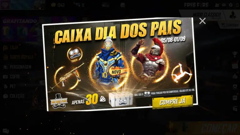 Free Fire: Caixa do Dia Dos Pais está disponivel no game