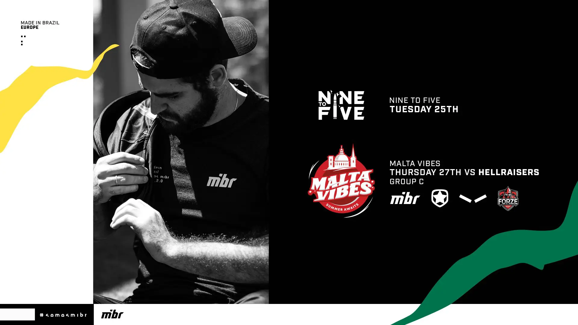 CS:GO: MIBR terá pela frente os torneios da Eden Arena Malta Vibes e o Nine to Five