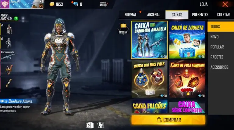 Free Fire: Caixa Banderia Amarela trás itens inéditos