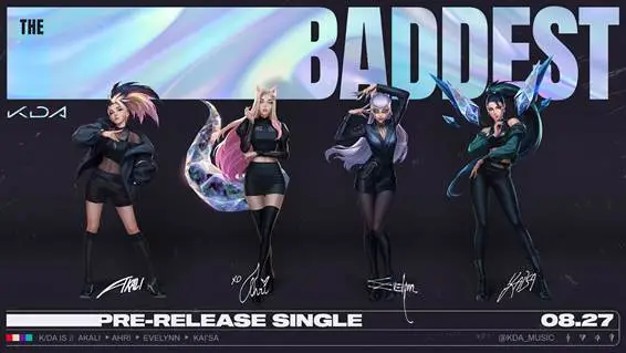LoL: K/DA volta após dois anos com sua nova musica THE BADDEST