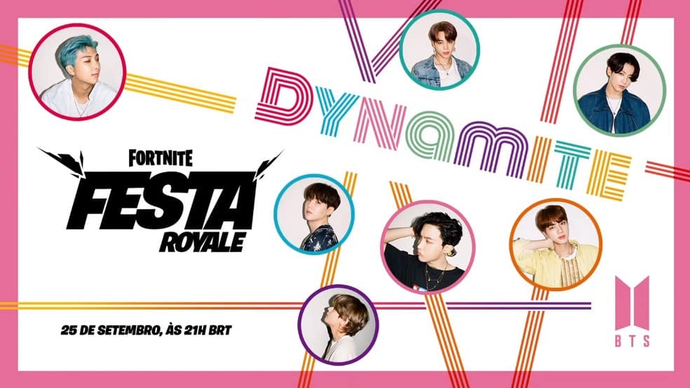 Fortnite: Epic Games e BTS anunciam Festa Royale para o lançamento do clipe Dynamite