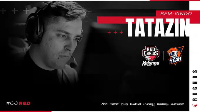 CS:GO: Após a saída de heat, RED Canids anuncia o empréstimo de tatazin