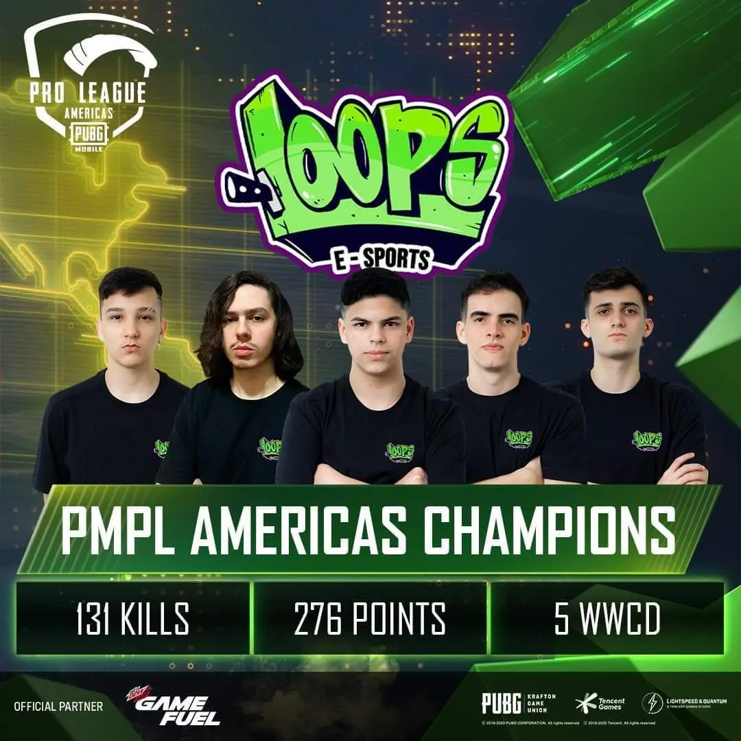 PUBG: Loops eSports conquista PUBG MOBILE Pro League Americas