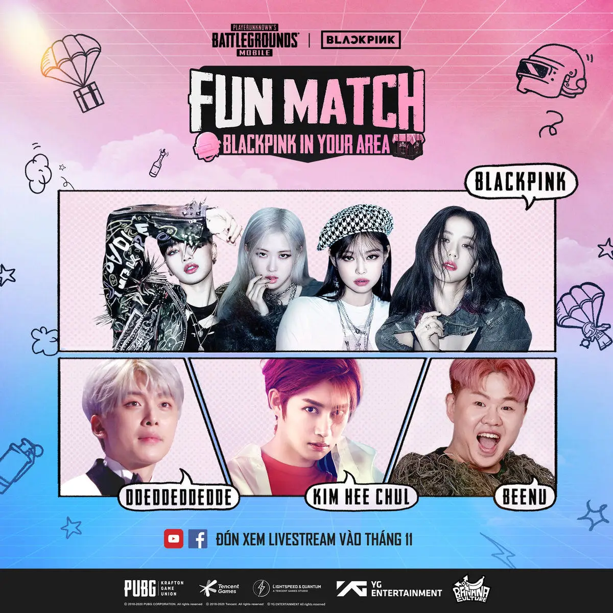 BLACKPINK promove a “FUN MATCH” com gameplay de PUBG MOBILE