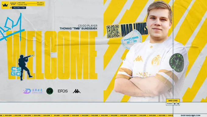 CS:GO: MAD Lions fcecha sua escalação com a contratação de TMB
