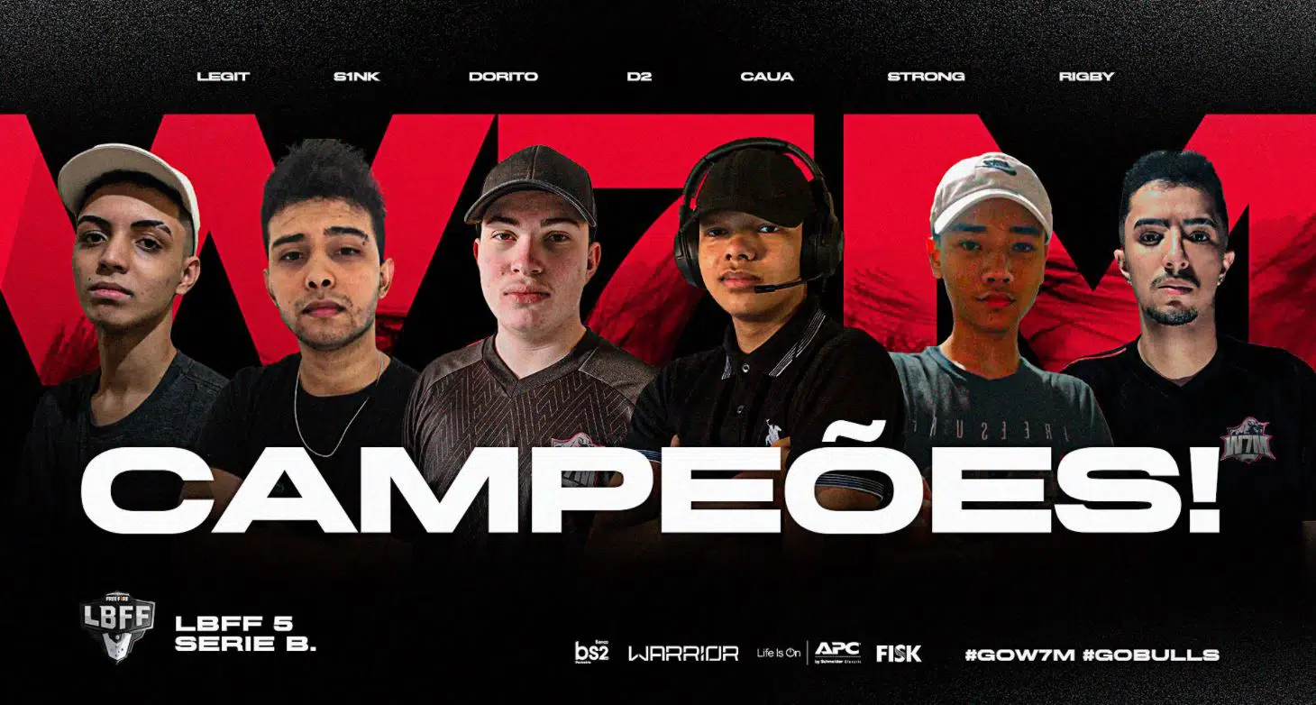 W7M Gaming é a campeã da Série B da LBFF 5 e parte junto com a Black Dragons para a Série A