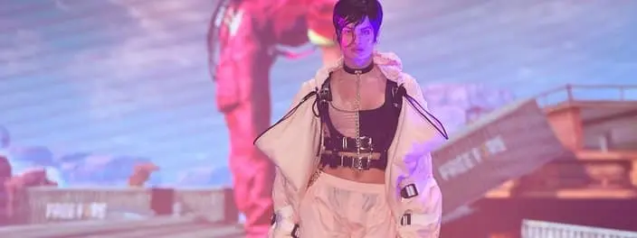 Isabeli Fontana traje inspirado em skin de Free Fire no SPFW