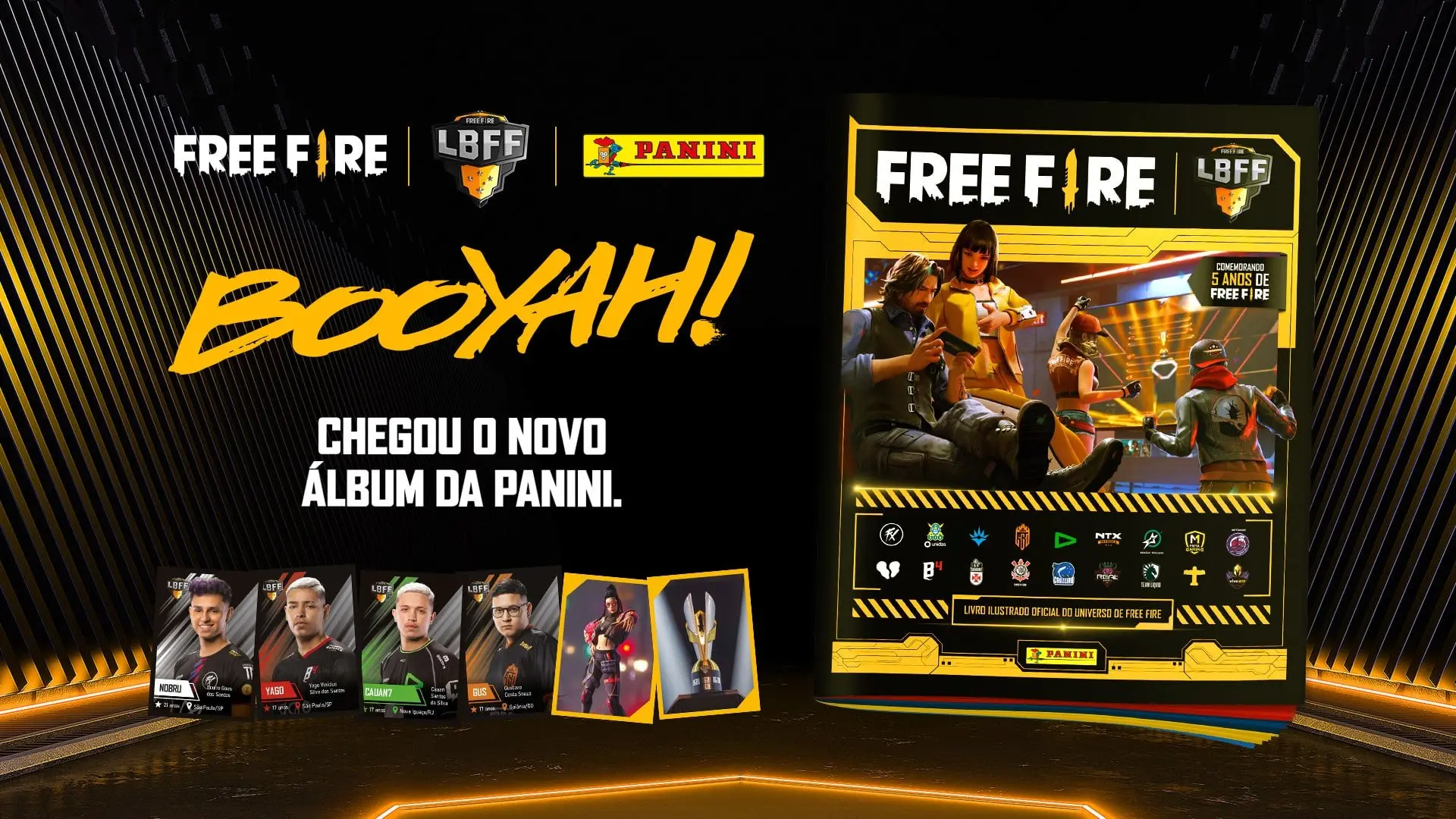 FF: Garena e Panini lançam álbum de figurinhas dedicado ao Free Fire