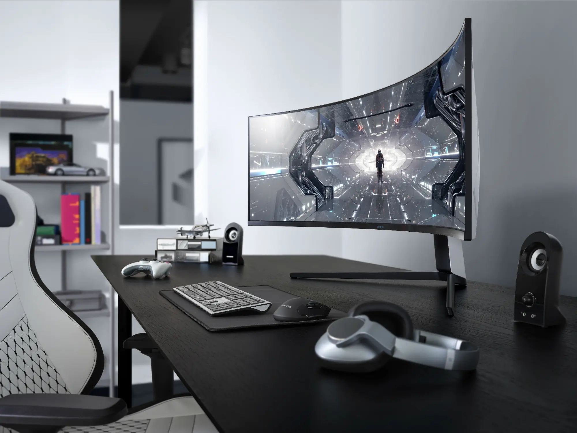 Quais são monitores curvos da linha Odyssey?