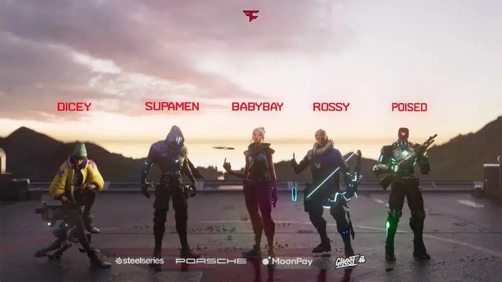 FaZe Clan apresenta seu novo elenco de VALORANT