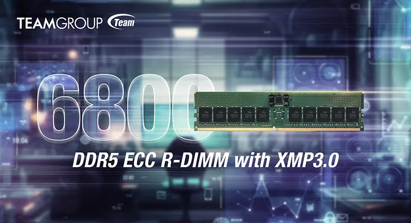 DDR5 6800 ECC R-DIMM é novo lançamento da TEAM GROUP