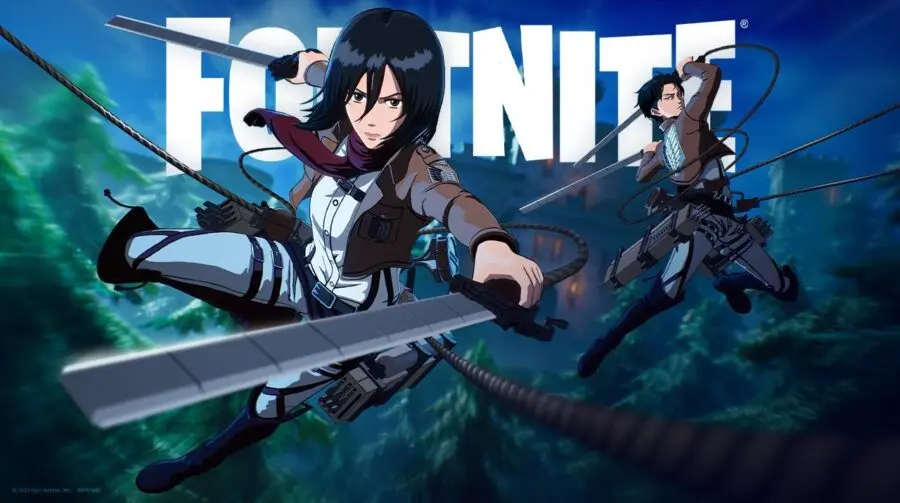Fortnite apresenta skins inspiradas em Attack On Titan