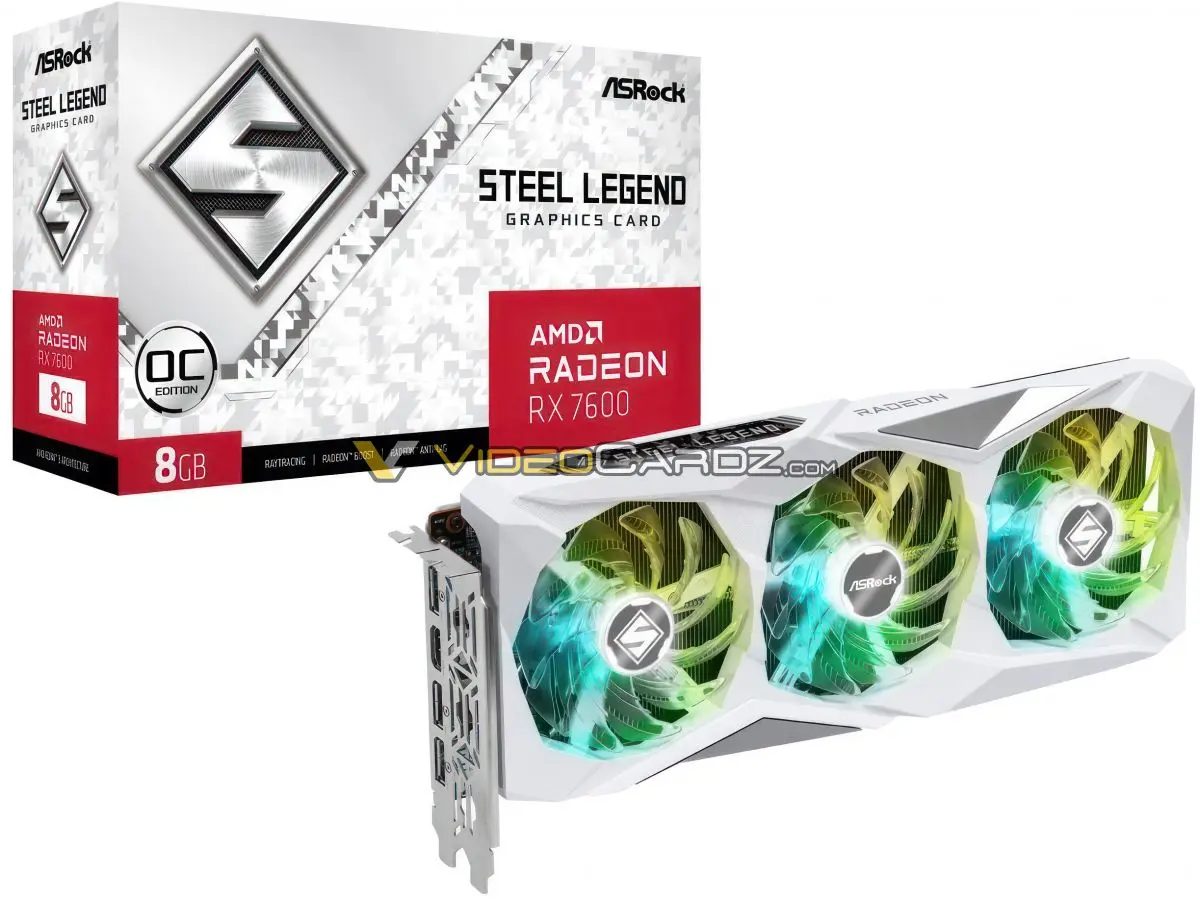Primeiras imagens da ASRock Radeon RX 7600 Steel Legend reveladas