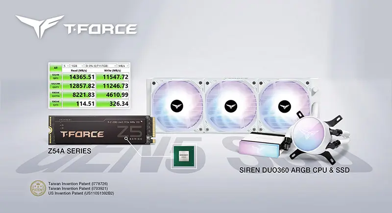 Com ultravelocidade de 14,000MB/s, TEAMGROUP revela SSD T-Force Z54A PCIe Gen5