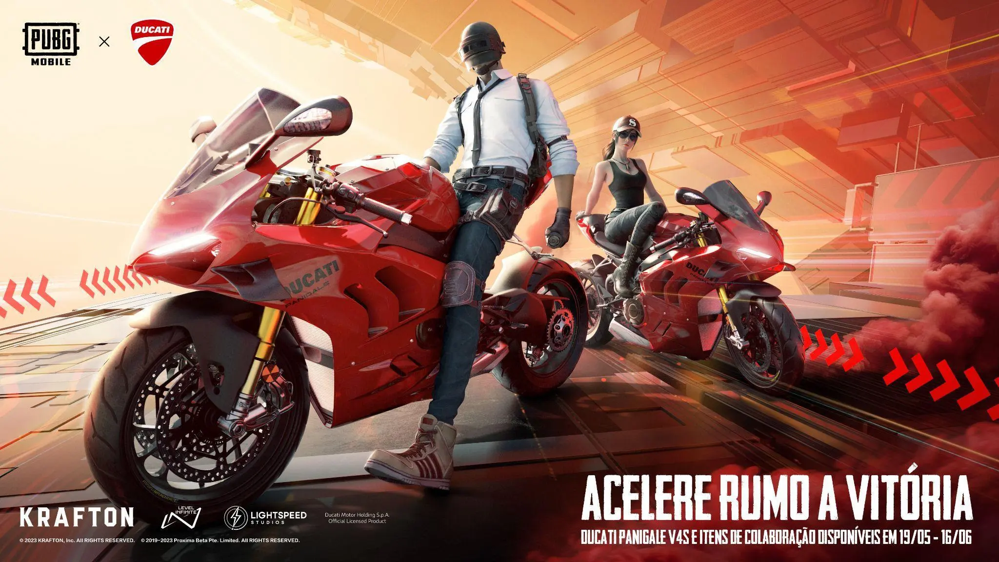 PUBG MOBILE anuncia parceria com fabricante italiana de motocicletas, Ducati