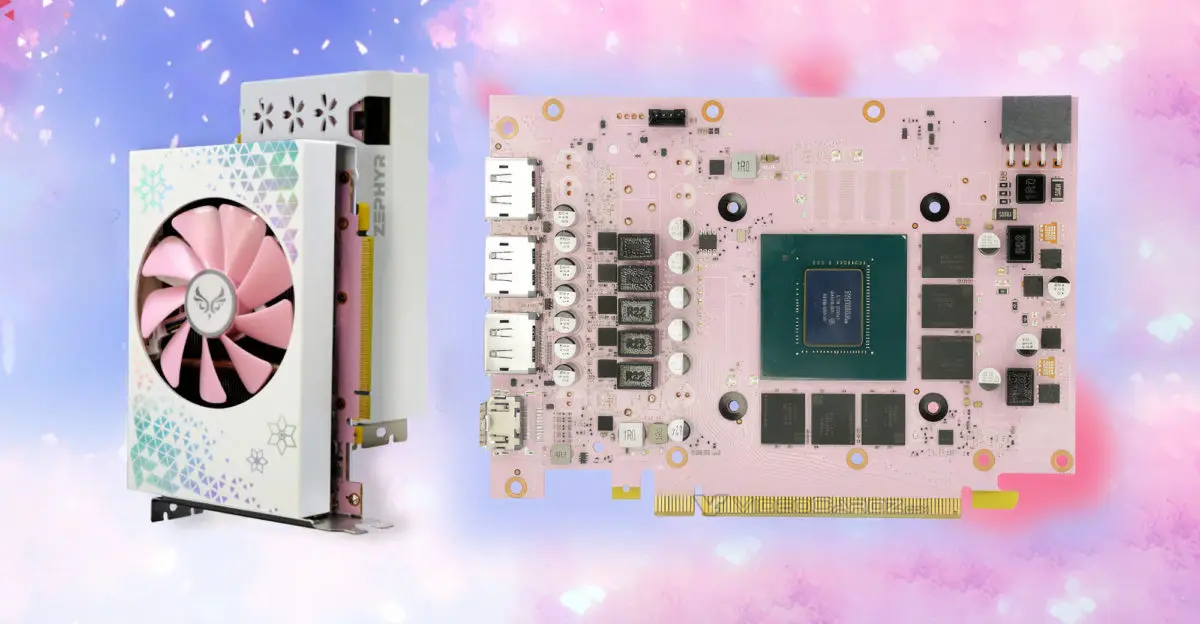 Ventoinhas rosas? Não, essa RTX 3060 ITX chinesa tem quadro de circuitos rosa