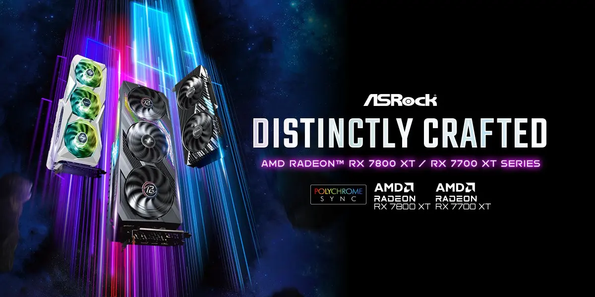 ASRock anuncia edições Phantom, Steel Legend e Challenger das novas RX 7800 XT e RX 7700 XT