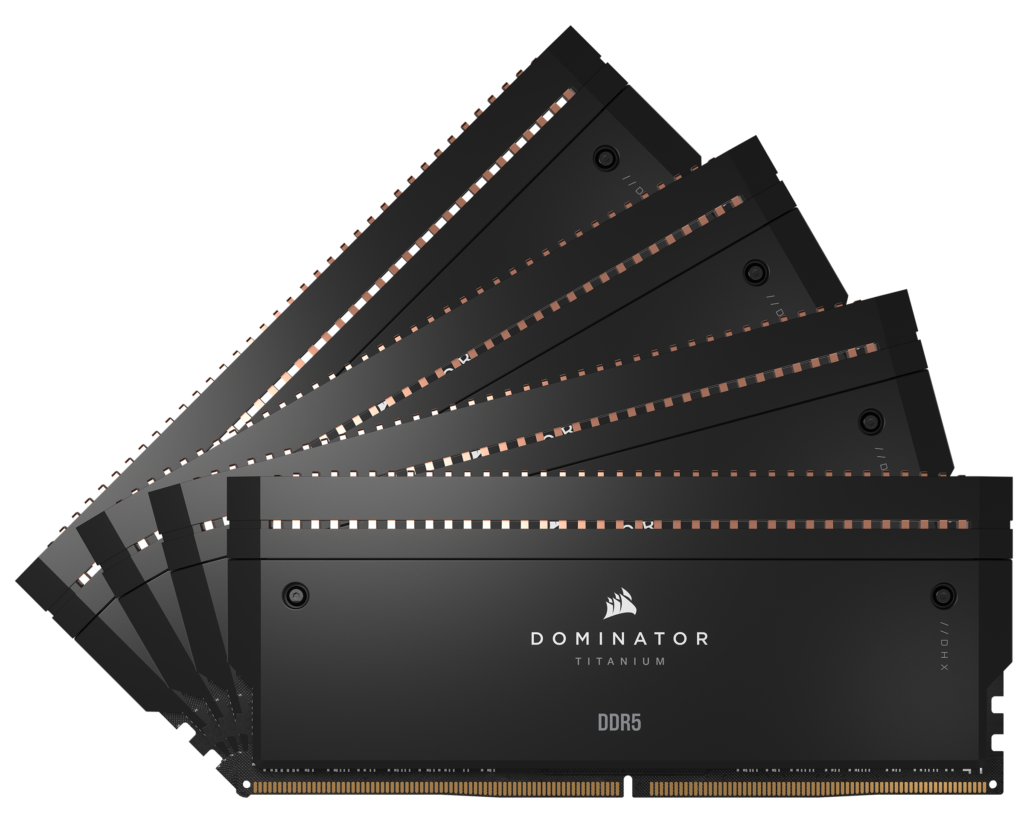 Corsair anuncia novas memórias DOMINATOR TITANIUM DDR5 2 Corsair anuncia novas memórias DOMINATOR TITANIUM DDR5 DOMINATOR TITANIUM BLACK RENDER 05