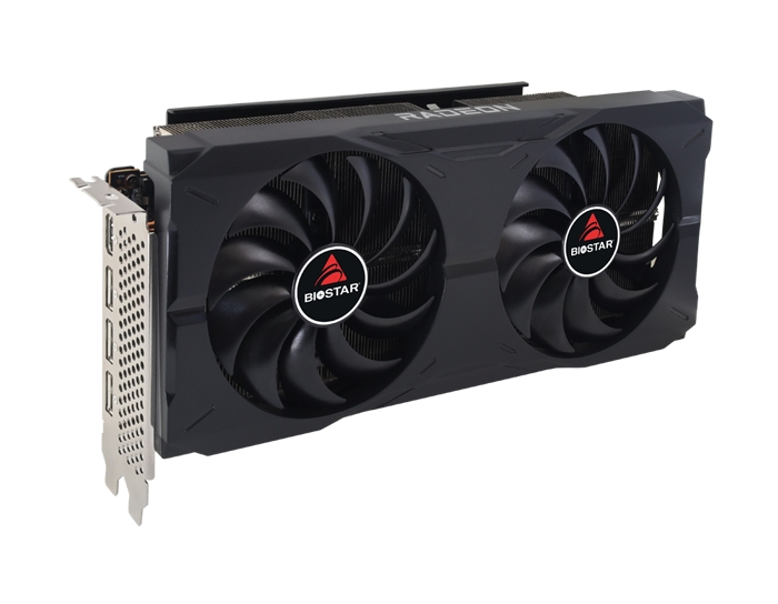 Biostar revela linha das placas de vídeo Radeon RX 7700 XT e RX 7800 XT RX7700XT left