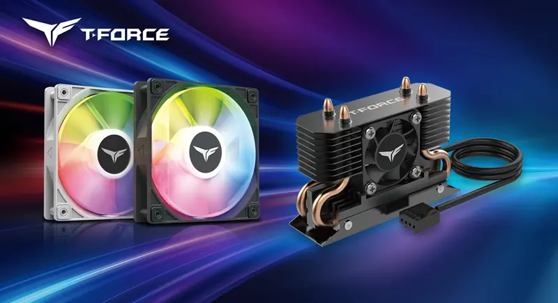 TEAMGROUP revela cooler de SSD T-FORCE DARK AirFlow I e ventoinhas RT-X120 ARGB