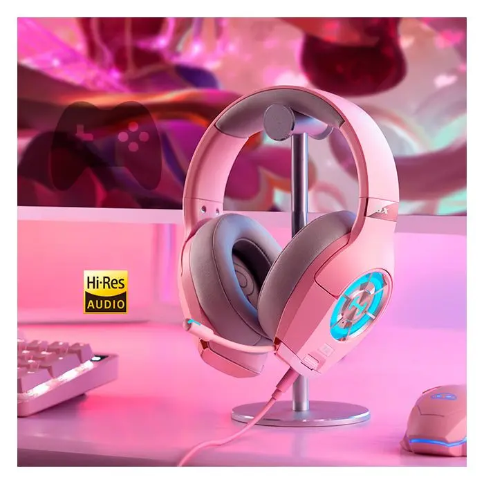 EDIFIER Hi-Res Hecate GX Over-Ear, um fone com membrana de titânio 50mm fone gamer rosa edifier