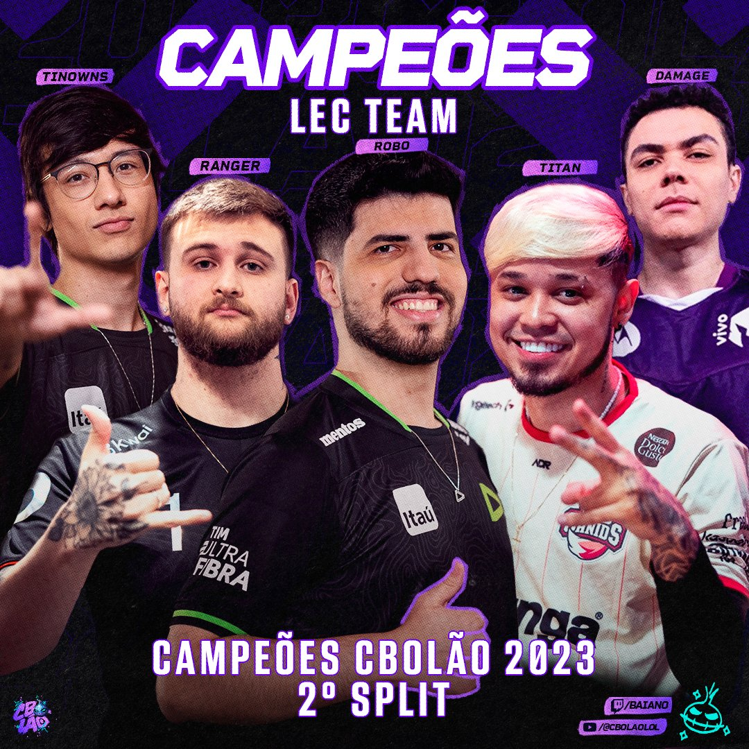 CBOLÃO 2023: LEC Team é campeão do torneio na CCXP23
