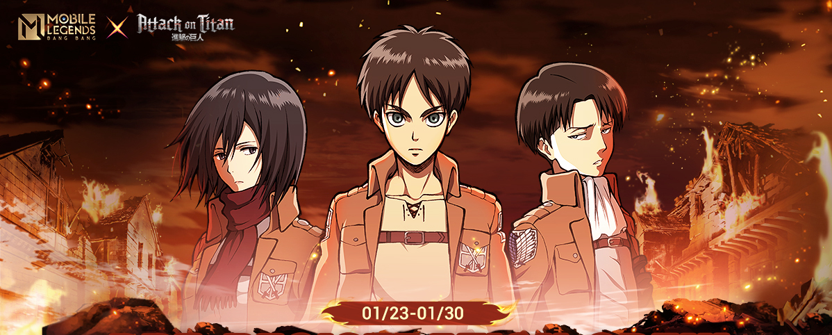 Mobile Legends: Bang Bang anuncia colaboração com Attack on Titan