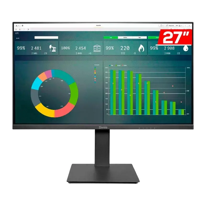 Zinnia Delfos PRO 27: Monitor QHD IPS completo para trabalho, edição, jogos e mais 1 Zinnia