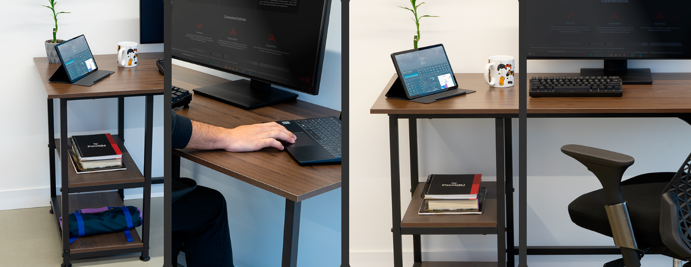 Lançamento: Mesa Gamer e Office de Madeira no Estilo Industrial 1 Lançamento: Mesa Gamer e Office de Madeira no Estilo Industrial
