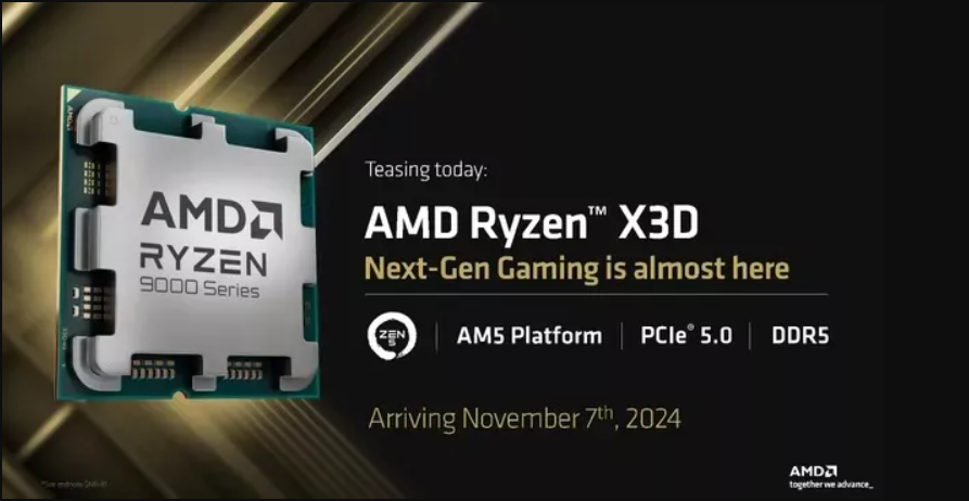 AMD Ryzen 7 9800X3D: lançamento confirmado para novembro e preços vazados, confira 1 AMD Ryzen 7 9800X3D