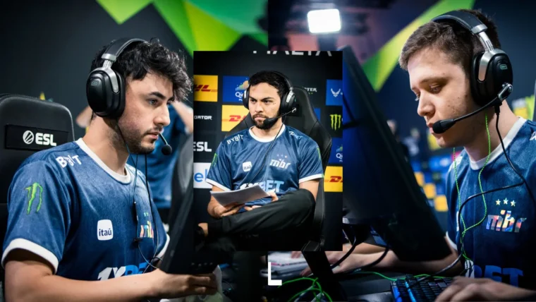 jogadores e coach do MIBR