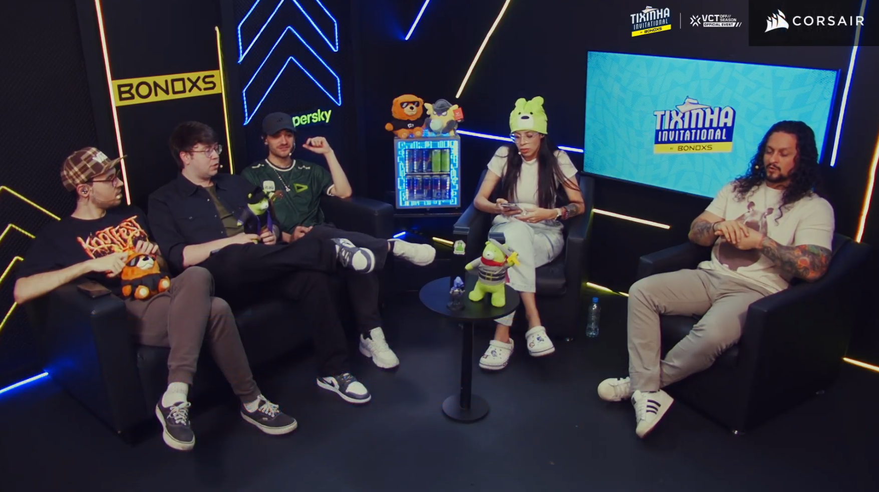 casters e convidados do Tixinha Invitational, torneio off season de VALORANT