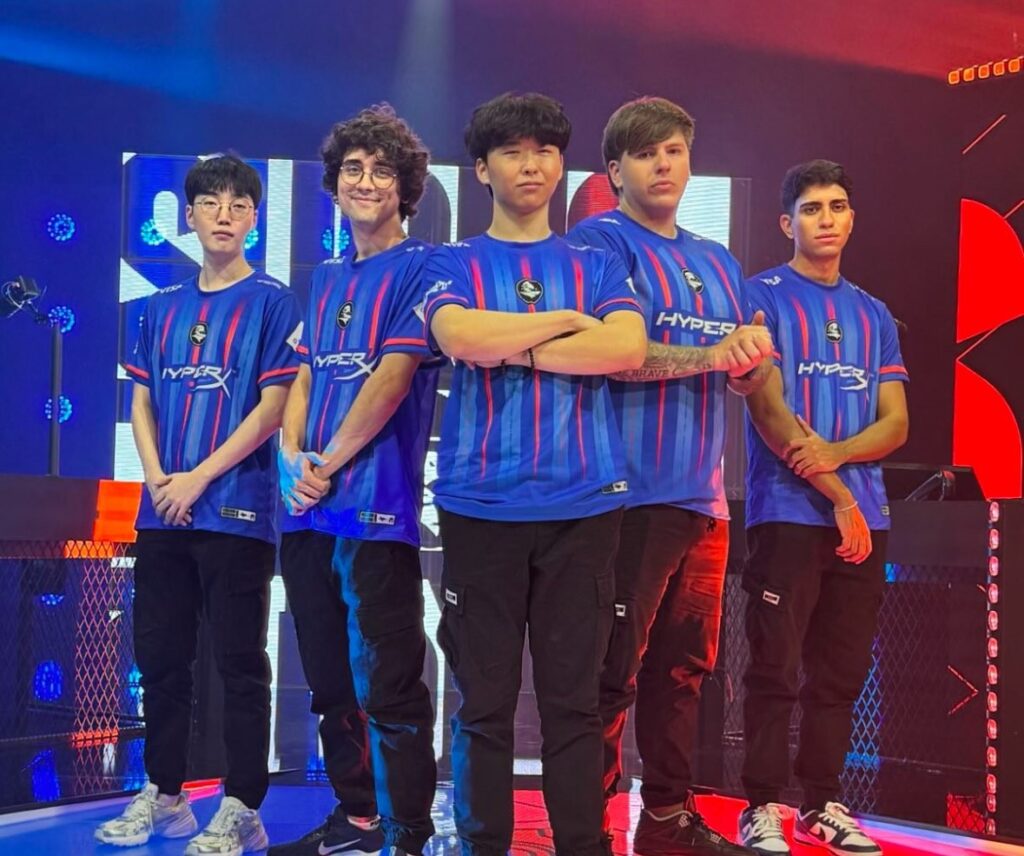 jogadores de LoL da Isurus Estral que disputa a LTA Sul