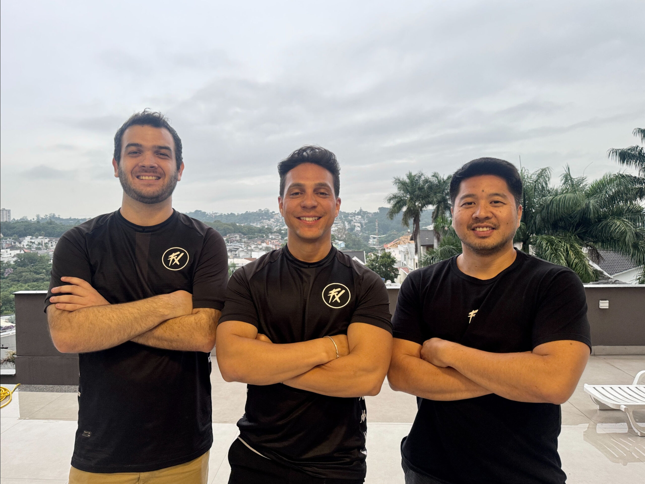 Geovani Marangoni, Jefão Moreira e Alex Watanabe que integram a diretoria do Fluxo