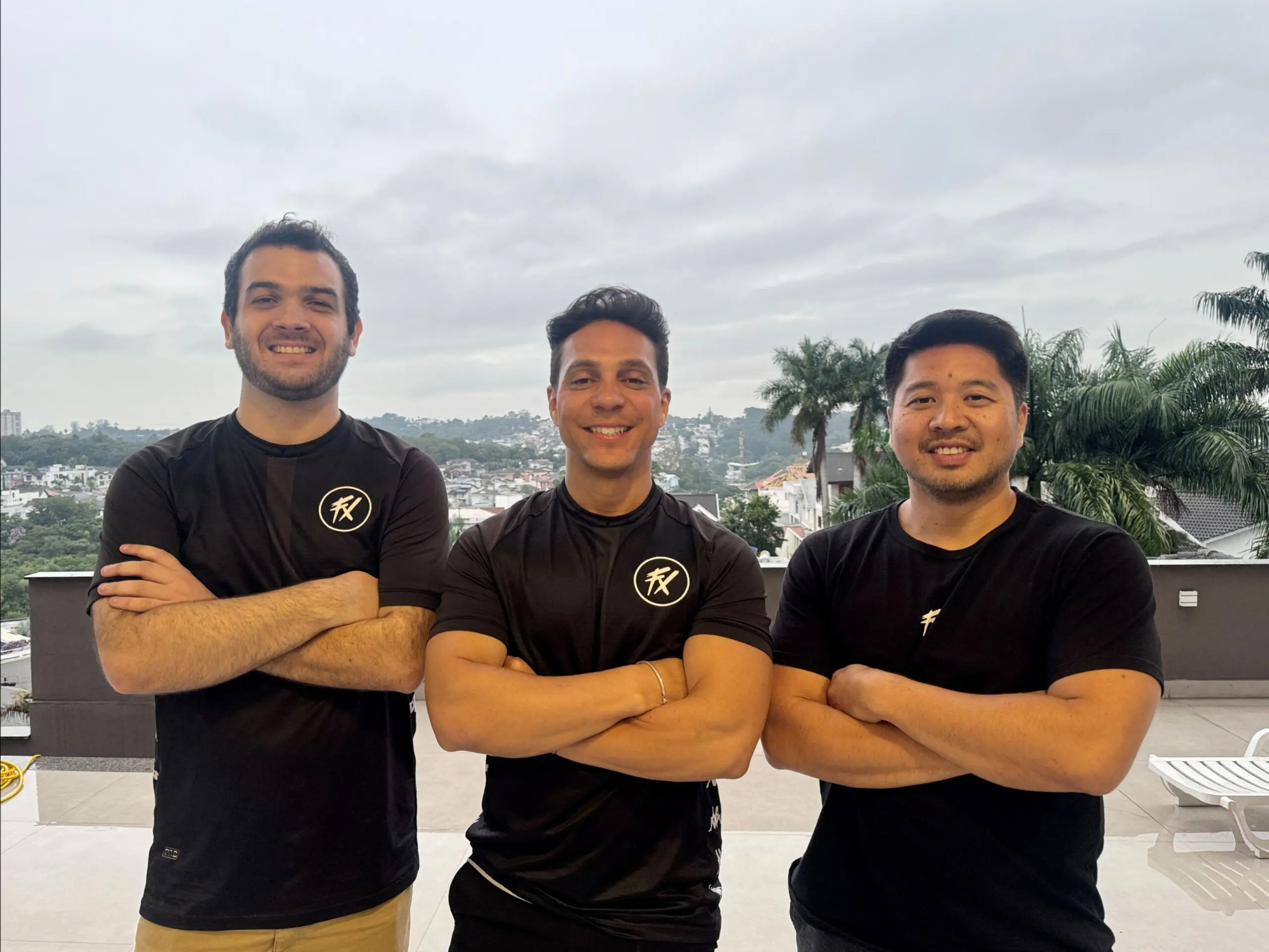 Geovani Marangoni, Jefão Moreira e Alex Watanabe que integram a diretoria do Fluxo