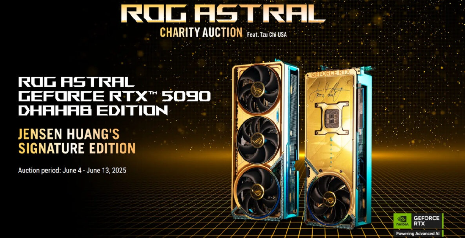 RTX 5090 banhada a ouro e assinada por CEO da NVIDIA é vendida por quantia assustadora 1 NVIDIA