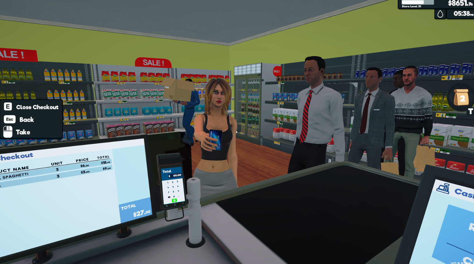 Supermarket simulator