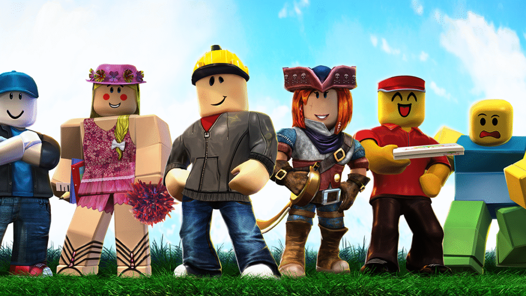 Seis personagens de Roblox