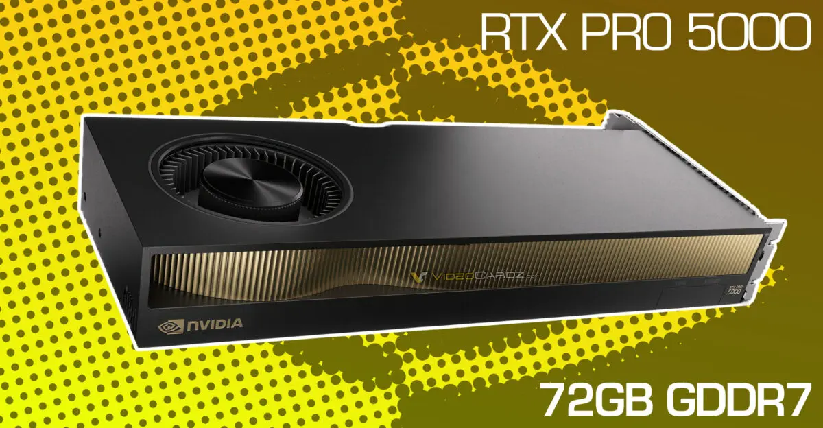 NVIDIA Lançou a RTX Pro 5000 sem alardes, confira